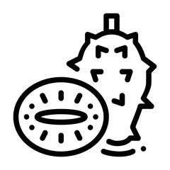 Soursop Fruit icon. vector icon with outline style