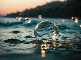 bubbles on the water