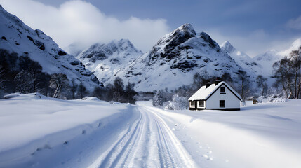 Fototapeta premium Winter The Scottish Highlands Styl