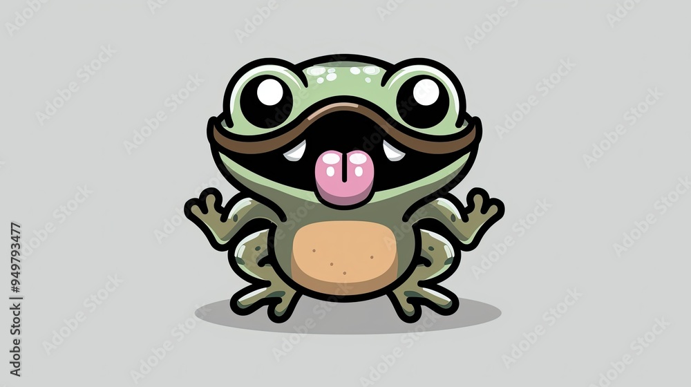 Canvas Prints cute cartoon vector-style frog