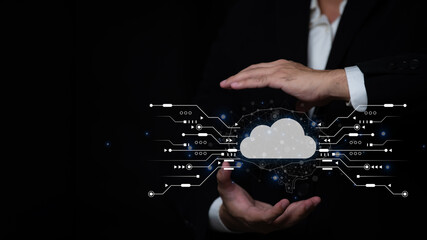 Data transfer through cloud technology Exchange data with modern internet technology that is fast and secure Internal document backup on online databases,Transfer files data system relocation concept
