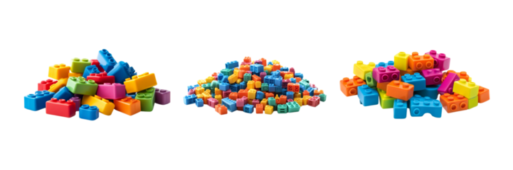 Set up the puzzle to play. Detailed on a transparent background of toy train heads on transparent background.