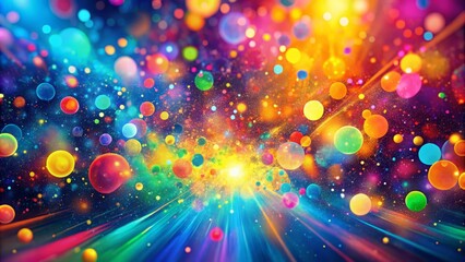 Fototapeta premium vibrant chroma key abstract bokeh splatter texture vector psychedelic dreamscape futuristic surrealism