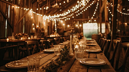 a barn wedding decoration