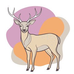 Deer design and vector art.