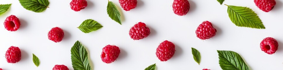 Fresh raspberry collection isolated on transparent background