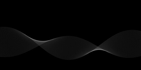 black background wave lines abstract design vector format 3d waves background for desktop