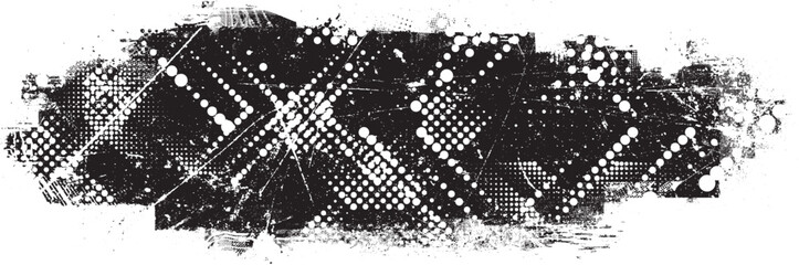 Glitch distorted grange shape . Noise grungy logo . Trendy defect error shapes . Glitched frame .Grunge textured . Distressed effect .Vector shapes