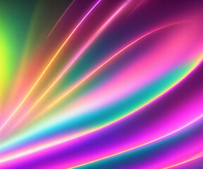 Fototapeta premium Colorful Rainbow Illusion Wave Gorgeous Light Effects Background Screen Background Graphics, Generative AI