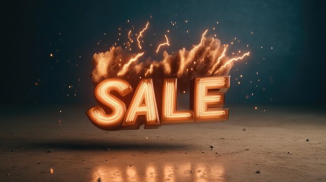 High-Energy Banner Design Featuring Flash Sale and Lightning Bolt - Powered by Adobe