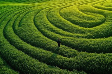 Tranquil Farm Landscape with Lush Green Grass