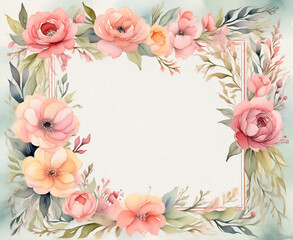 Watercolor Flower Frame Decoration Frame Wallpaper Background Graphic