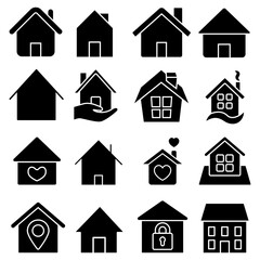 Hostel icon vector set. Home illustration sign collection. House symbol or logo.