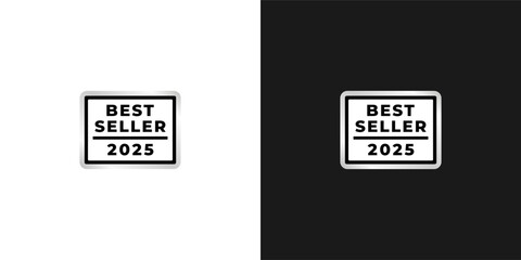 Obraz premium Best Seller 2025 Label or Best Seller 2025 Sign Isolated Vector. Best seller 2025 label vector for product, print design, apps, websites, and more about best seller product.