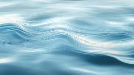 Naklejka premium Soft-focus image of a water surface with gentle ripples, creating a translucent, veil-like effect that reveals and obscures simultaneously.