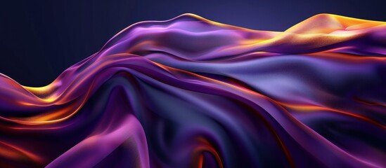 Fototapeta premium Abstract Purple and Orange Draped Fabric