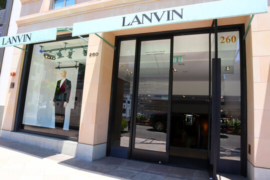 Beverly Hills, California &ndash; July 18, 2024: LANVIN fashion store on Rodeo Drive, Beverly Hills