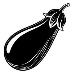 Eggplant Silhouette Black Vector