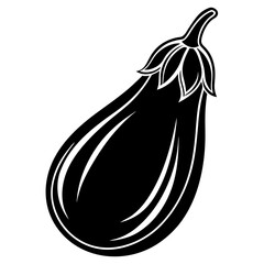 Eggplant Silhouette Black Vector