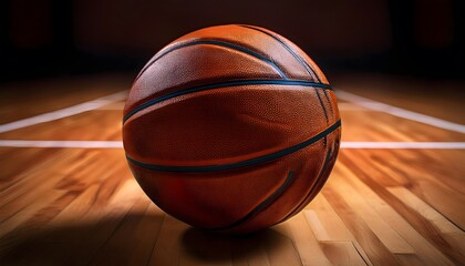 Obraz premium Basketball on the court