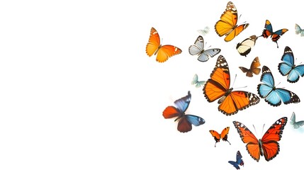 A Colorful Gathering of Butterflies