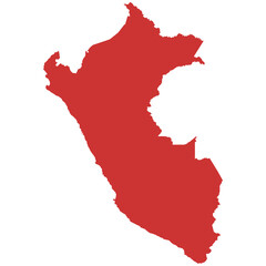Obraz premium Vector outline map of Peru