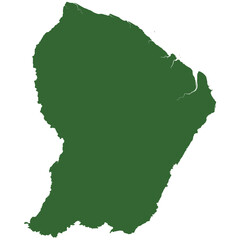 Vector outline map of French Guiana