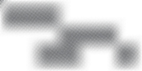 Fototapeta premium Halftone gradient. Dotted gradient, smooth dots spraying and halftones dot background seamless horizontal geometric pattern vector template set modern