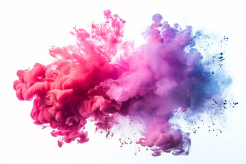 Fototapeta premium bright pink and purple paint color smoke