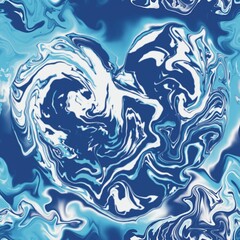 Abstract watermark, heart, watercolour, blue, pattern