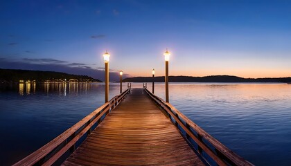 Obraz premium Pier at sunset