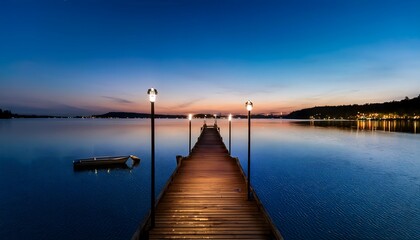 Fototapeta premium Pier at sunset