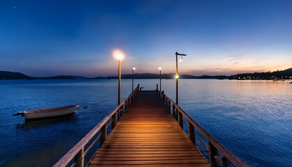 Obraz premium Pier at dusk