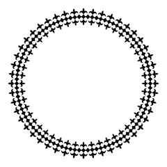 Vintage frame border ornament vector. Ethnic seamless round pattern. Mandala Floral Baroque. Classic antique ornate element. Decorative border for frame, textile, fabric, rug, tattoo, ceramic.