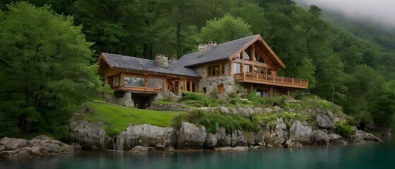 Obraz premium House in the mountains