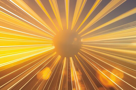 Golden Sunbeam Effect Overlay with Radiant Light and Warm Brightness