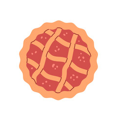 Autumn apple pie. Thanksgiving day. Fall season bakery. Autumnal cake.