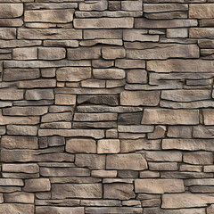 seamless natural stone wall tile texture gray brown stacked garden masonry construction material grain for surface mapping architecture game design 2d flat