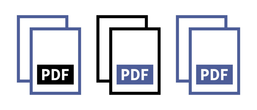 zestaw ikon pliku PDF