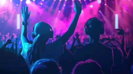 Obraz premium Party People, Electric Vibes