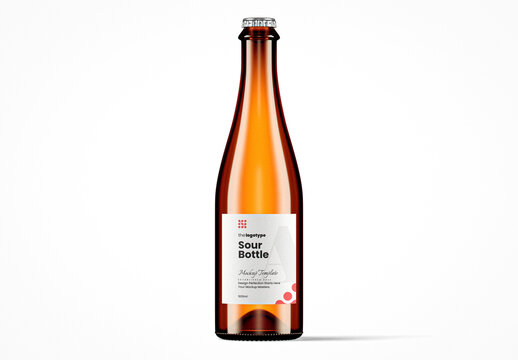 Light Amber Sour Bottle Mockup