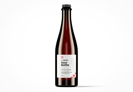 Dark Amber Sour Bottle Mockup