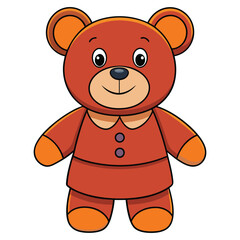 Fototapeta premium Cute Teddy Bear Cartoon Vector Illustration