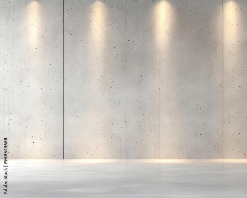 Poster smooth concrete surface with light reflections, close up photo realistic pattern background, modern 