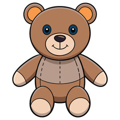 Fototapeta premium Cute teddy bear doll cartoon vector