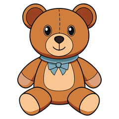 Obraz premium Cute teddy bear doll cartoon vector