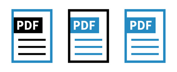 zestaw ikon pliku PDF