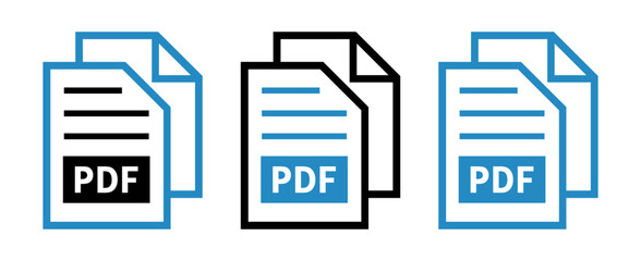 zestaw ikon pliku PDF © robert6666