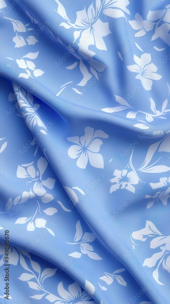 Poster the delicate textiles showcase an intricate floral pattern on fabric, with a close up photo realisti
