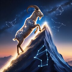Capricorn The Celestial Mountain Goat Climbing the Cosmic Peaks